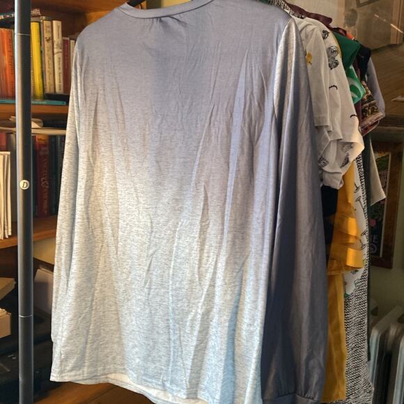 Ombré grey speckled l/s pocket tee - Picture 6 of 6
